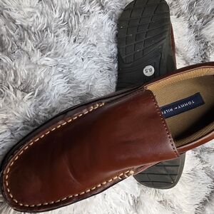 Tommy Hilfiger Men's Rich Brown Slip-On Loafers